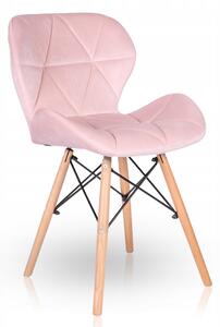 Jídelní židle SKY růžová - skandinávský styl