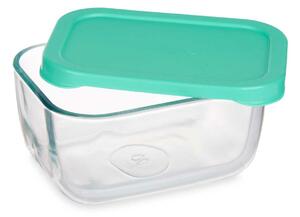 PASABAHCE Kazeta na obědy SNOW BOX Zelená Transparentní Sklo Polyetylen 420 ml (12 kusů)