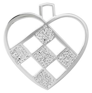 Vánoční ozdoba Braided Heart Silver 12 cm Rosendahl