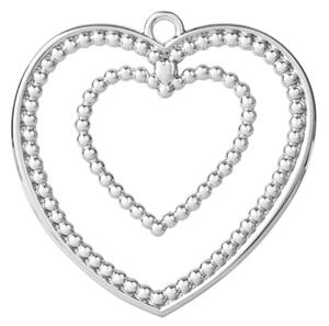 Vánoční ozdoba Christmas Ball Heart Silver 7 cm Rosendahl