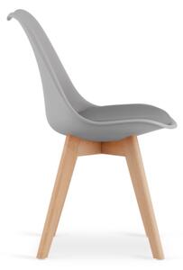 Jídelní židle SCANDI světle šedé 4 ks - skandinávský styl