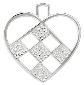 Vánoční ozdoba Braided Heart Silver 7,5 cm Rosendahl