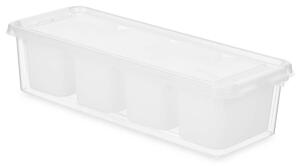 Kinvara Organizér do ledničky Bílý Transparentní Plastické 37,5 x 9 x 14,3 cm (12 kusů)