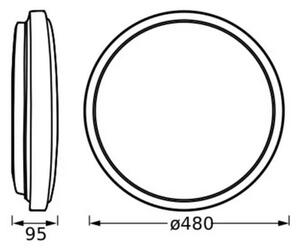 Ledvance - LED Stropní svítidlo ORBIS LONDON LED/36W/230V černá