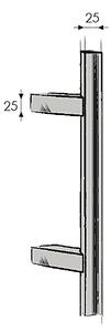 Dveřní madlo MP 831Z (BN), rozteč šroubů 210 mm, délka madla 400 mm, MP BN (broušená nerez)