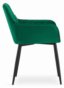 Sametová židle Amsterdam zelená