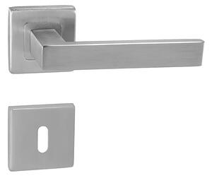 Dveřní kování MP Quadra - HR (BN - Broušená nerez), klika-klika, Otvor pro obyčejný klíč BB, MP BN (broušená nerez)