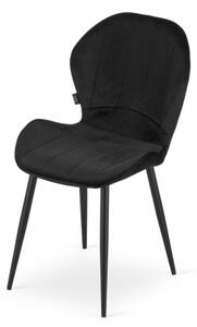 Sametová židle Barcelona černá