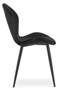 Sametová židle Barcelona černá