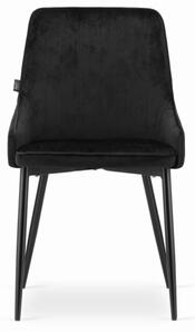 Sametová židle Berlin černá