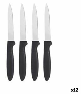 14977 Sada nožů Černý Stříbřitý Nerezová ocel Plastické 19,5 x 2 x 1 cm (12 kusů)