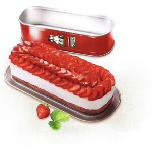 Tefal - Rozkládací forma na biskupský chlebíček DELIBAKE 30x11 cm červená