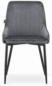 Sametová židle Berlin šedá
