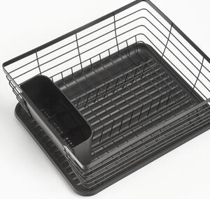 Odkapávač na nádobí, černý, 37 x 30,5 x 14,5 cm, ZELLER
