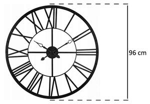 Nástěnné hodiny VINTAGE, kovové, 96 cm