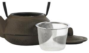 Konvice na čaj Home ESPRIT Kaštanová Černý Nerezová ocel Železo 600 ml (2 kusů)