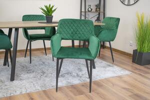 Sametová židle Lisbon zelená
