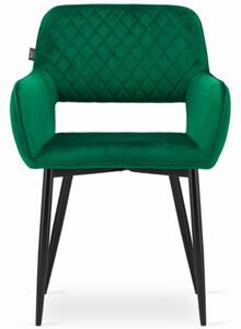 Sametová židle Lisbon zelená