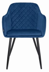 Sametová židle Moscow modrá
