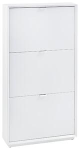 VYKLÁPĚCÍ BOTNÍK, bílá, barvy nerez oceli, 64,5/121,5/18 cm Xora - Výklopné botníky