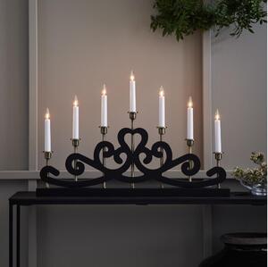 Markslöjd 705966 - Vánoční svícen NIGHTFALL 7xE10/3W/230V černá/mosaz