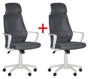 Kancelářská židle FRESH 1+1 ZDARMA, šedá