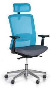 Kancelářská židle BACK, modrá/šedá