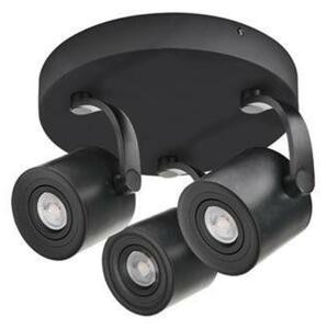 Stropní bodové přisazené svítidlo AZzardo Bross Arm 3 Round black AZ3505 GU10 3x35W IP20 černé