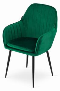 Sametová židle Warsaw zelená