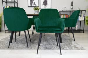 Sametová židle Warsaw zelená