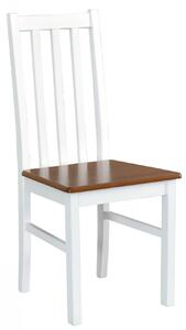 Jídelní židle NIKITA 10D - bílá / kaštan