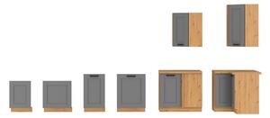 Dolní kuchyňská skříňka pod dřez Lucid 50 ZL 1F BB (dub artisan + dustgrey). 1045588