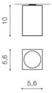 Stropní bodové přisazené svítidlo AZzardo Mini Square white AZ1381 GU10 1x50W IP20 5,6cm hranaté bílé