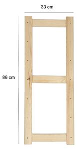 Noha LSN 86cm na dřevěný regál borovice