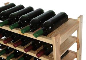 Police na víno LSW na dřevěný regál borovice