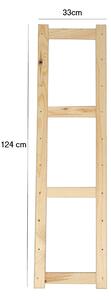 Noha LSN 124 cm na dřevěný regál borovice