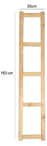 Noha LSN 163 cm na dřevěný regál borovice