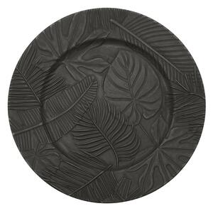 Mělký talíř Versa Černý Plastické 33 x 33 cm