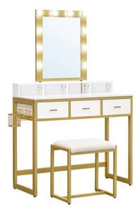 Toaletní stolek se zrcadlem a stolkem RVT014A10