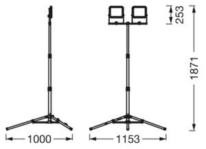 Ledvance - LED Reflektor s držákem WORKLIGHT TRIPOD 2xLED/30W/230V IP65