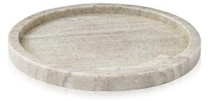 Mramorový podnos Marble Round Brown 22 cm Humdakin