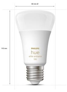 SADA 2xLED Stmívatelná žárovka Philips Hue WHITE AMBIANCE E27/8W/230V 2200-6500K
