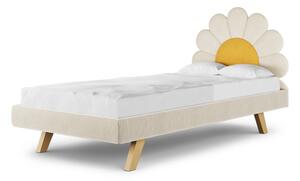 Čalouněná jednolůžková postel DAISY do dětského pokoje - Růžová, 120x200 cm