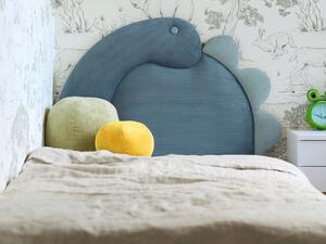 Čalouněná dětská jednolůžková postel DINO - Zelená, 90x200 cm