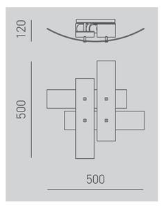 Gea Luce LARA P P arg - Stropní svítidlo LARA 2xE27/52W/230V 50 cm stříbrná