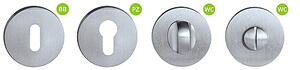 Dveřní kování TWIN ARIA P 710 (CH-SAT), klika/klika, kulatá rozeta, Kulatá rozeta s otvorem pro obyčejný klíč BB, Twin CH-SAT (chrom matný)