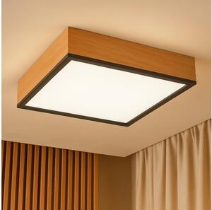 Stropní svítidlo OAK SQUARE 4xE27/15W/230V 39x39 cm dub/černá