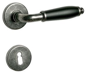 Dveřní kování Lienbacher Firenze-R (antik šedá), klika-klika, Otvor pro obyčejný klíč BB, Lienbacher antik šedá