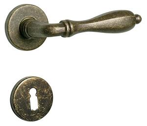 Dveřní kování Lienbacher Swezia-R (antik hnědá), klika-klika, Otvor pro obyčejný klíč BB, Lienbacher antik hnědá