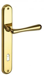 Dveřní kování Lienbacher Elegant (mosaz lesk), klika-klika, Otvor pro obyčejný klíč BB, Lienbacher mosaz, 72 mm